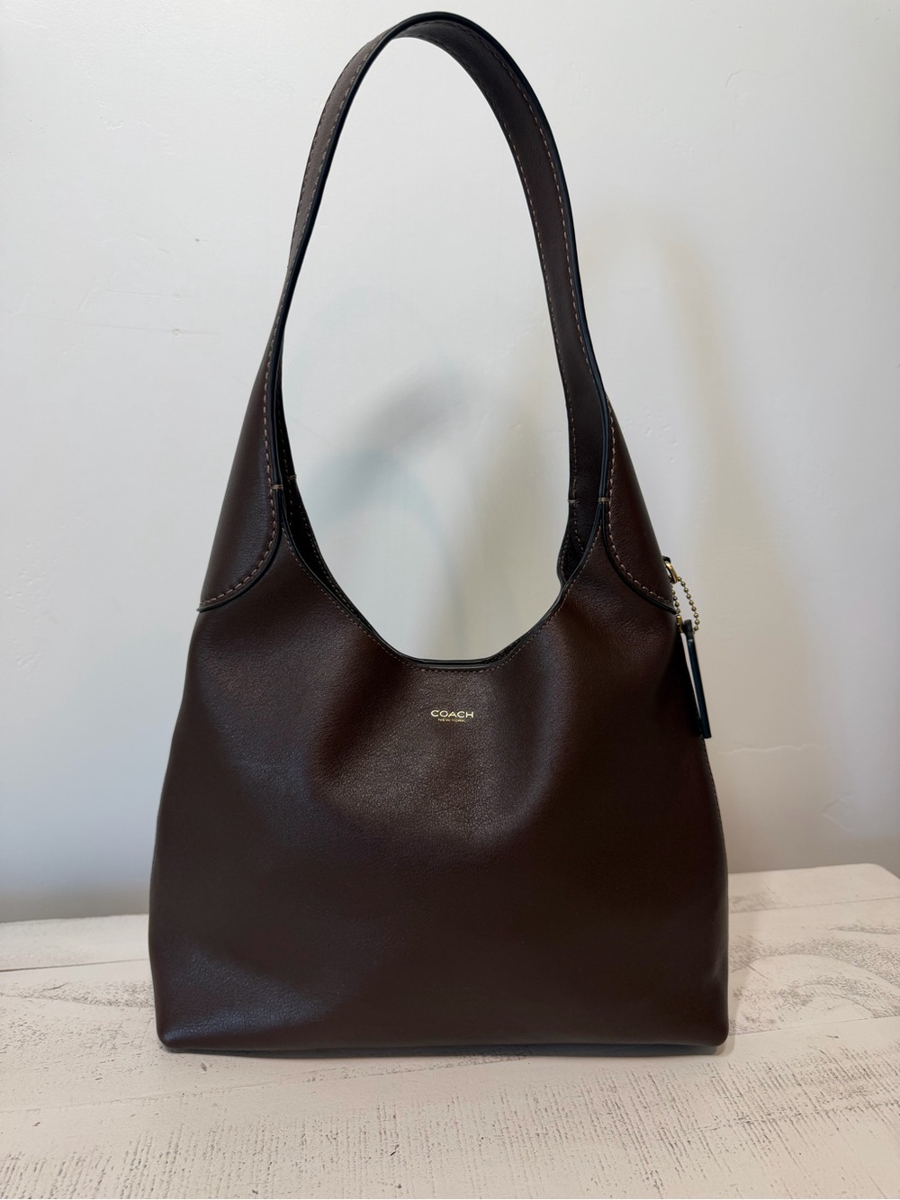 Coach Chocolate Brown Leather Shoulder Hobo